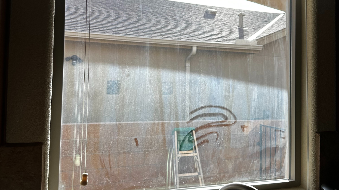 dirty interior window