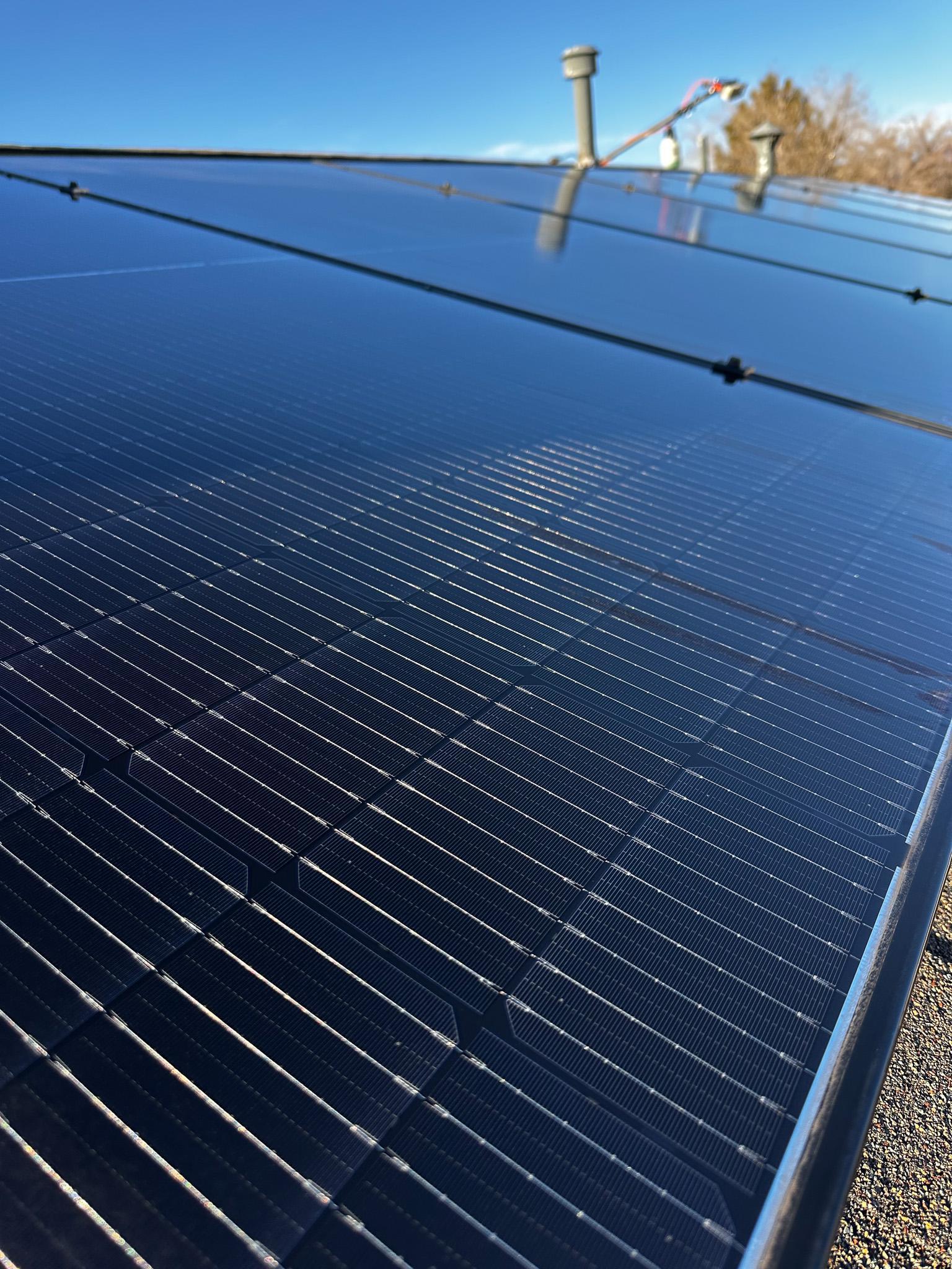 clean solar panel after washing